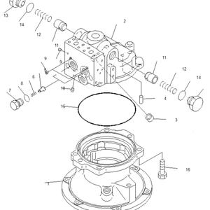 Motor de Giro PC200-8 PC220-8 706-7G-01170 706-7G-01130 706-7G-03090 706-7G-03130 706-7G-01041 706-7G-03041 para Excavadora Komatsu - Product Image 3