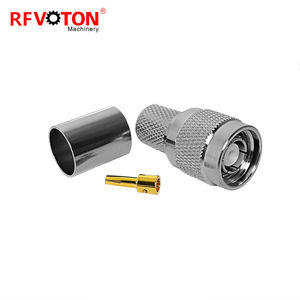 Conector de soldadura de crimpado de enchufe macho TNC de polaridad inversa RP de fábrica para conectores coaxiales RF de Cable WTR400 RG8 RG213 RG214 7D-FB - Product Image 4