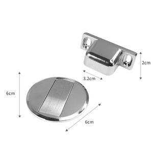 Tope de Puerta Magnético de Aleación de Zinc, Acero Cepillado, Invisible, Fácil de Instalar, Diseño Minimalista - Product Image 3