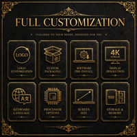 Ordinateur portable fin personnalisable 14 pouces, 16 Go de RAM, 512 Go de SSD, processeur octa-core, pour usage professionnel