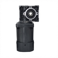 Motor Worm Gear NMRV130 5 HP IE4 dengan Gearbox Sudut Kanan Terpasang Flens, Kecepatan Output 93 RPM, Frame 28mm, 110/220V untuk Industri
