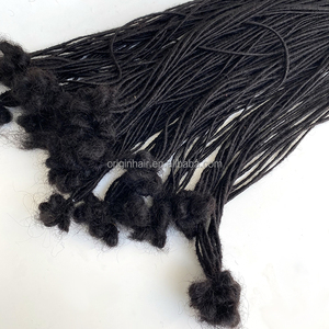 Estensioni per Capelli Dreadlock 100% Veri Capelli Umani Brasiliani Non Trattati, Ricci Afro, 0,2 cm, 8-30 Pollici, Fatte a Mano - Product Image 3