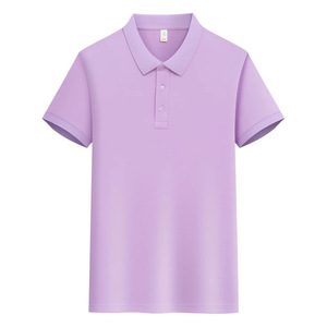 Polo de Manga Corta con Cuello Dividido en Color Sólido, Unisex, de Poliéster, para Trabajo y Uso Diario - Product Image 1