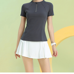Customizable Sports Set Women 2026 Fitness Breathable Professional Yoga Wear Fashion Short Sleeve Tennis Running Quick Dry Top - Product Image 6