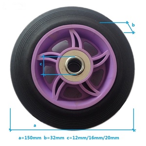 Rueda de neumático sólido púrpura de alta resistencia Tread-on-Core 3 años de garantía Acero Caucho Nylon Poliuretano PP Material Farm - Product Image 2