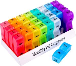 Hot Selling 31 Days Pill <b>Box</b> <b>Large</b> Compartment Pill Case Organizer Monthly Pill <b>Box</b> - Product Image 3