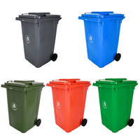 Poubelle à roulettes en plastique pour l'extérieur 360L avec roues
