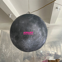Planète gonflable de 1 m pour exposition muséale aérospatiale - Planètes suspendues gonflables LED personnalisées de grande taille - Planètes du système solaire gonflables