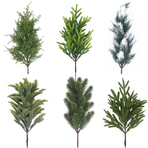 Branche <span class=keywords><strong>de</strong></span> pin artificielle avec des aiguilles réalistes, décoration <span class=keywords><strong>de</strong></span> plantes vertes <span class=keywords><strong>de</strong></span> Noël pour la maison, arbre <span class=keywords><strong>de</strong></span> Noël, guirlande, arrangement - Product Image 3
