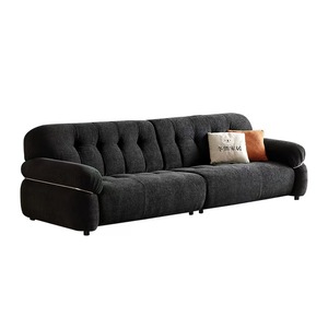Sofá Moderno de 3 Plazas en Tela Chenille, Respaldo Acolchado, Esponja de Alta Resiliencia, Estructura de Madera de Alerce Importada, Estilo Minimalista <span class=keywords><strong>para</strong></span> Sala de Estar - Product Image 5
