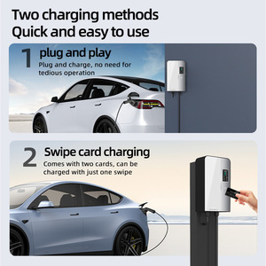 Estación de Carga para Vehículos Eléctricos (VE) de 7KW, 11KW, 22KW, Tipo Poste de Pared, Plug and Play, con Tarjeta de Proximidad, en Roma - Product Image 1