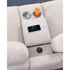 Canapé sectionnel droit 4 places face à la gauche Chaise d'extrémité Canapé d'angle en forme de L Canapés de salon - Product Image 4