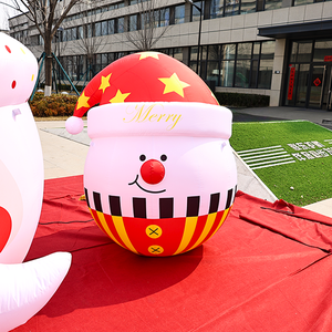 Bola Inflable de Navidad con Diseño de Muñeco de Nieve Oxford, Bola Inflable Mate, Globo Inflable de PVC, Artículos de Decoración Navideña - Product Image 1