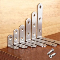 Support d'angle à 90 degrés en acier inoxydable Supports d'angle Support de joint Fixation de meuble Porte d'armoire Écrans muraux avec vis