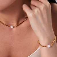 Hongtong B2-24 acier inoxydable romantique battement de coeur pendentif collier 18K plaqué or mode bijoux cadeau pour femmes accessoires