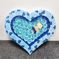 Lot de roses artificielles en gros avec boîte cadeau, fleurs de savon de haute qualité pour décoration de mariage/fête/Saint-Valentin, fleurs artificielles en forme de rose