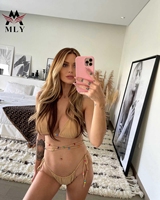 Nouveau design de bikini string à la mode pour filles maillot de bain 2 pièces OEM avec logo personnalisé bikini triangle mirco