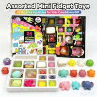 Calendrier de l'Avent 24 Jours : Assortiment de Mini Jouets Squishy Anti-stress Mignons – Idéal pour les Enfants de 5 Ans et Plus – Cadeau de Noël