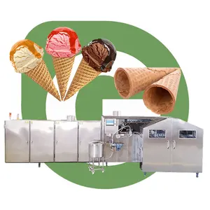 Alta Qualidade Automático Mini Bake Waffle Roll Sugar Biscuit Ice Cream Cone Faz Máquina para Linha de Produção