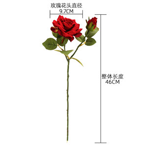 ดอกกุหลาบประดิษฐ์ CallaFloral ก้านเดี่ยว ทำจากโพลีเอสเตอร์ สำหรับตกแต่งภายในงานแต่งงาน สไตล์อินส์ - Product Image 4