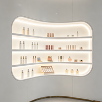 Vitrine de présentation de parfums et cosmétiques personnalisable avec éclairage LED, vitrine en verre pour la présentation en magasin de produits de beauté