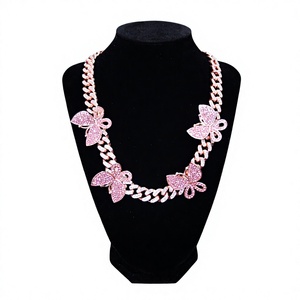 Collier Papillon en Moissanite Plaqué Or Rose avec Chaîne à Maillons S925, Bijou de Luxe pour Femme pour Soirée - Product Image 4