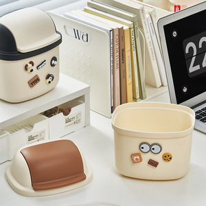 Công Suất Lớn Dễ Thương Máy Tính Để Bàn Lật Thùng Rác Có Thể PP Nhựa Đứng Lưu Trữ <span class=keywords><strong>Bin</strong></span> Cho Văn Phòng Hộ Gia Đình Chống Bụi Chất Thải <span class=keywords><strong>Bin</strong></span> Cho Cà Phê - Product Image 4