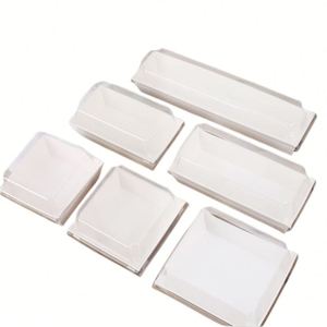 Disposable Dessert <b>Containers</b> Clear Bakery Boxes <b>Takeaway</b> Food <b>Containers</b> Sandwich Packaging Box Kraft Paper Charcuterie Boxes - Product Image 3