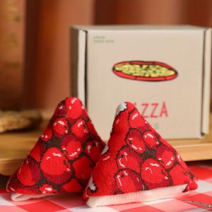 بيتزا مريحة جيدة التهوية جديدة غريبة هدية زوج الجوارب لعيد الحب عيد الهالوين طول الطاقم مع شعار على الكفة - Product Image 4