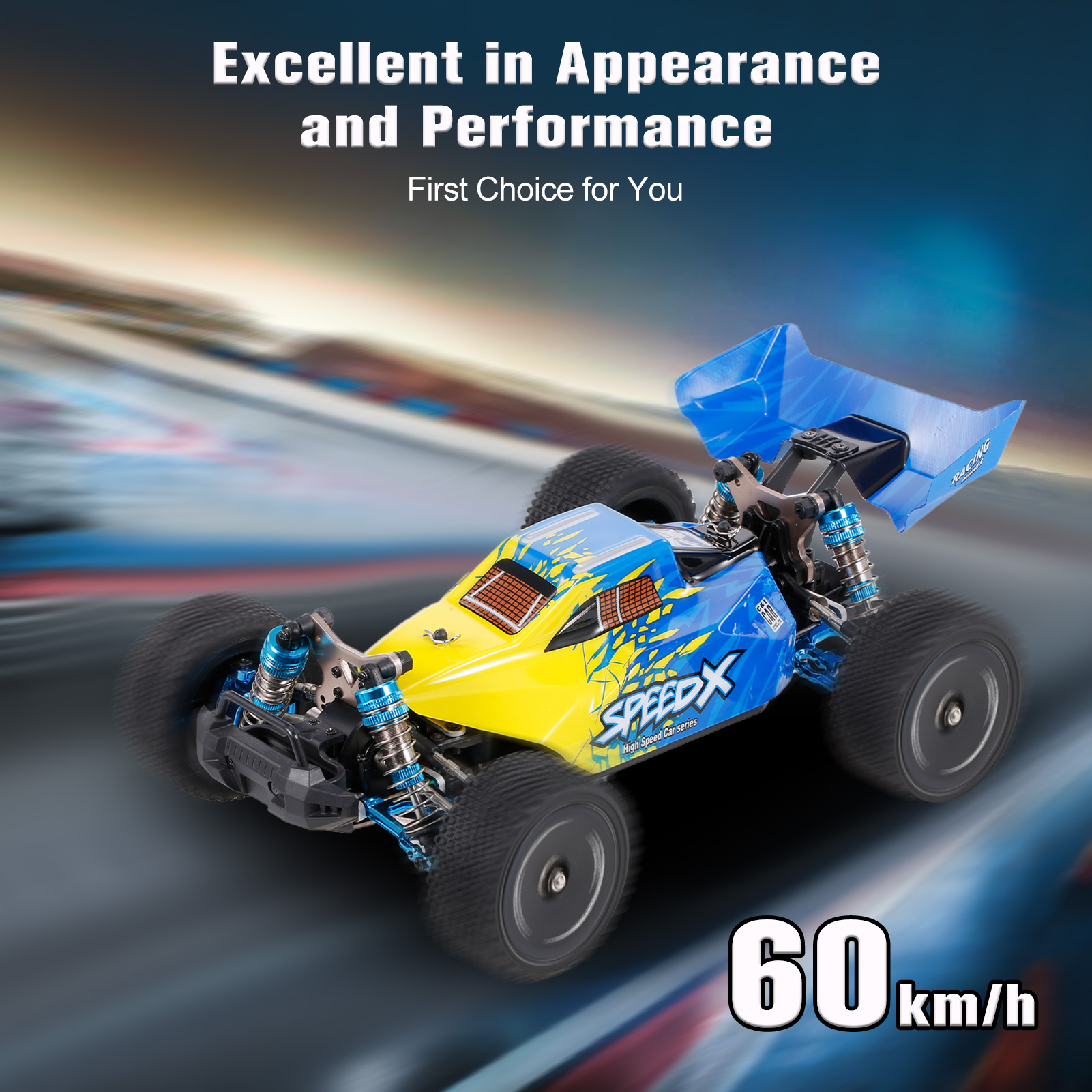 XLF F16 Car - 1:14 RC Racing with 60km/h Speed & Metal Chassis