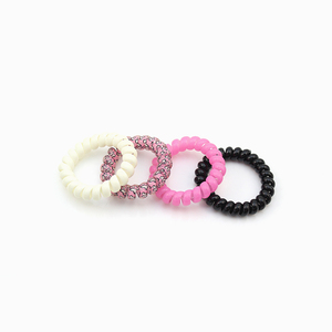 Cable line Phone cable Hair shape ties without leave Footprints printed elastic jelly gums hair - Product Image 2