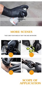 Gants en <span class=keywords><strong>nitrile</strong></span> noir de haute qualité usine gros latex poudre sans nourriture gants 4.5 5.0g 7.0g élimination gants en <span class=keywords><strong>nitrile</strong></span> - Product Image 5