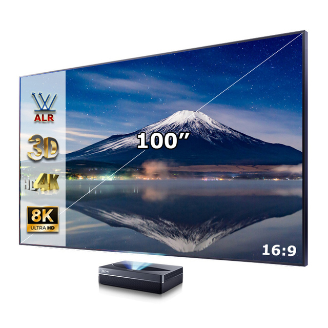 Yovanxer FREE SHIPPING 100inch T Prism UST Laser Projector Screen Gain 0.85 Screen for WEMAX VAVA 4K Ultra Short Throw Projector