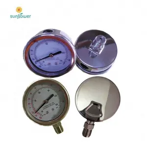 YNZ-60A Kpa oil filled compound pressure gauge with brass bottom,vent valve vacuum manometer