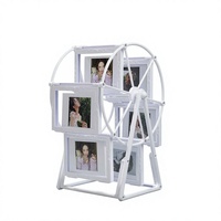 Vente directe usine : Cadre photo rotatif de 5 pouces en forme de grande roue, décoration de bureau DIY pour photos de mariage et chambres d'enfants