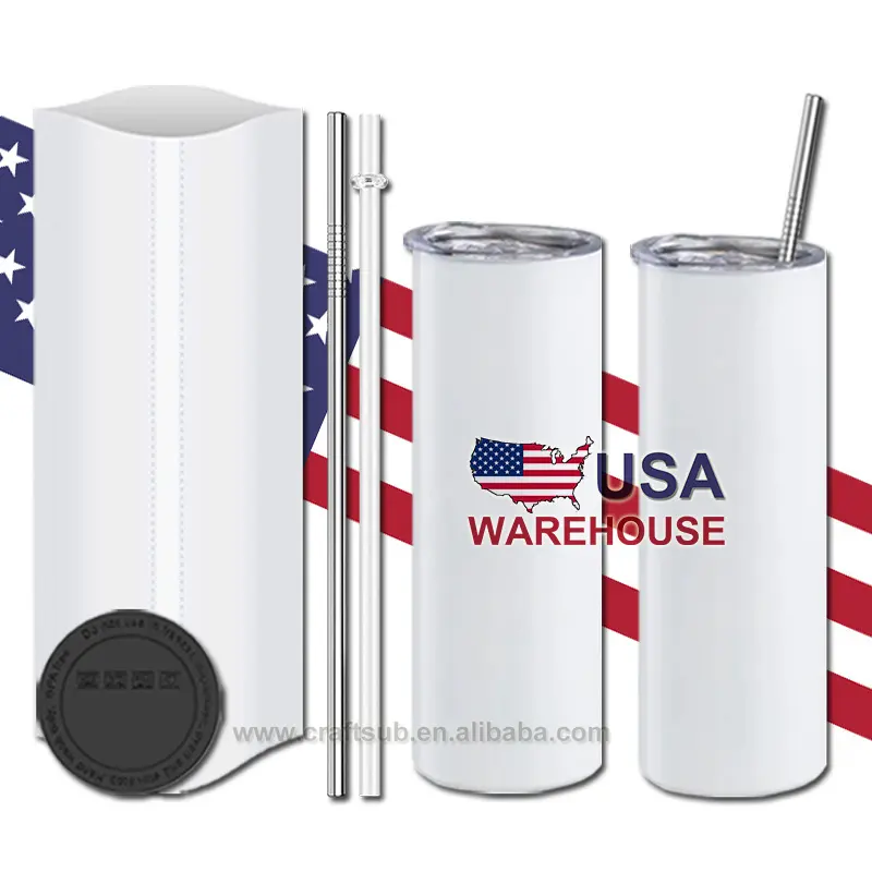 Wholesale 20 oz 20oz Personalized Custom Logo Printing Powder Coated Metal Stainless Steel Blank Sublimation Tumbler Cup in Bulk