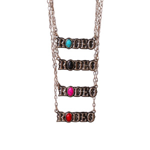 Vintage Western Jewelry Rodeo <span class=keywords><strong>Texas</strong></span> Wild West COLLAR COLGANTE para regalos de vaquera - Product Image 5