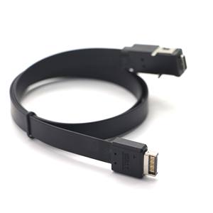 Cable plano USB 3.1 de 20 pines para panel frontal a USB-C hembra, cable de extensión para montaje en panel tipo C - Product Image 6