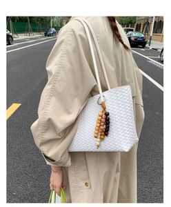 Newest PU Leather Handbags Large Capacity PU Woven Tote <b>Bag</b> for Daily Outdoor Shopping <b>Working</b> - Product Image 3