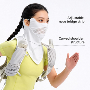 GJ XTJ169 <span class=keywords><strong>Protection</strong></span> solaire UV pour le visage et le cou UPF 50+ – Masque facial respirant pour activités estivales en extérieur – Bandana - Product Image 4