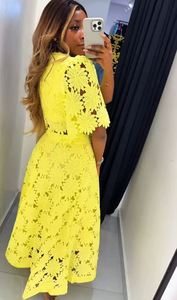 Abbigliamento da donna Boutique Street Wear t-shirt ricamata a manica corta e gonna lunga <span class=keywords><strong>Maxi</strong></span> - Product Image 5