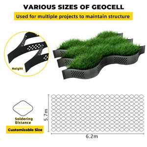 Terram HDPE PE Geocellレタインウォール屋外通路3Dモデルデザイン可能滑らかな溶接機PP素材急勾配 - Product Image 3