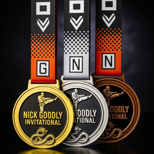 Medalla Profesional de Kung Fu en Aleación de Zinc con Estampado 3D y Esmalte Suave para Campeonatos y Torneos - Product Image 1