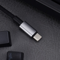 Cable de Carga Rápida USB C a C 2 en 1, Cable de Carga Tipo C Multifunción con Trenzado de Nailon para Teléfono