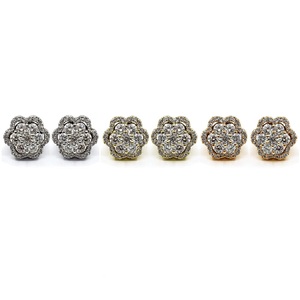 Boucles d'oreilles décontractées et de haute qualité, bijoux fins en diamant naturel, couleur unie, blanc, or 18k, 2020 - Product Image 4