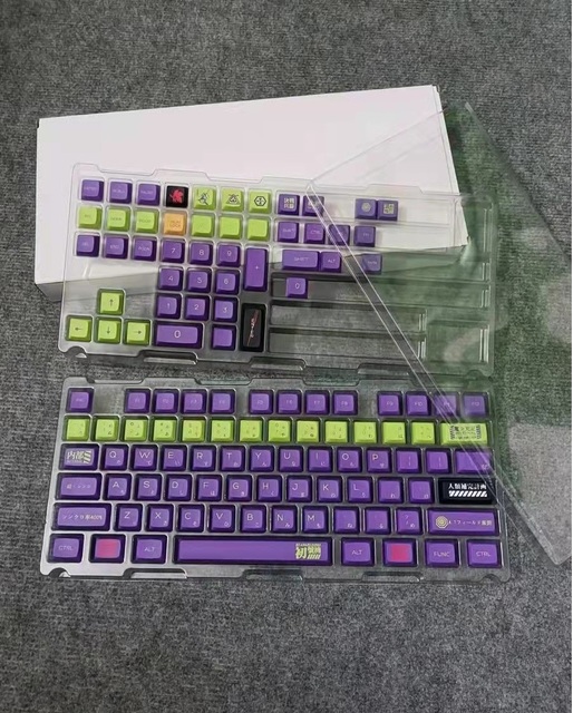 EVA01 Theme 120 Keys PBT Dye Sublimation XDA Profile Keycaps Set for Mechanical Keyboard