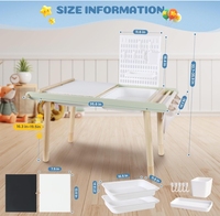 Bureau de jeu extérieur de plateau d'eau de bébé éducatif sensoriel en bois avec l'ensemble de jouet de plage de stockage pour des enfants tout-petits
