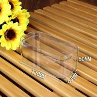 Contenants carrés jetables en plastique PS transparent pour gelée, coupes à dessert avec couvercle, boîtes à mousse, emballage alimentaire personnalisable – Vente en gros