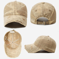 Gorras de Béisbol de Tela Gruesa de Alta Calidad, Estilo Tie Dye, Desgastadas, para las Cuatro Estaciones, Sin Estructura, Modernas, Unisex