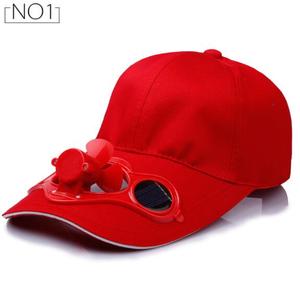 Casquette de baseball multicolore dernier cri avec ventilateur solaire, 6 panneaux, 100 % coton, tissu courant, unisexe, pour adulte, usage sportif, vente en gros - Product Image 4